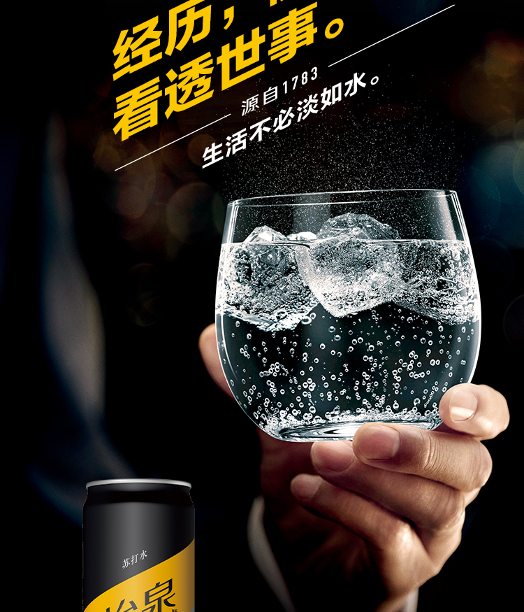 怡泉 Schweppes 无糖零卡 苏打水 汽水饮料 330ml*24罐 调酒 整箱装(pic2)