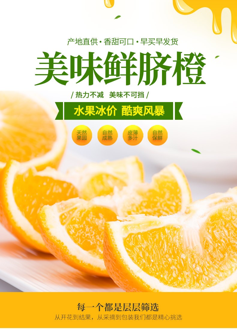 臻瀚伯农 江西赣南脐橙新鲜应季脐橙 赣南夏橙 精品20斤礼盒果径85-90（净重18.5斤以上）(pic1)
